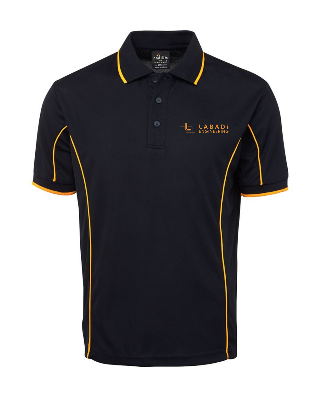 Labadi Engineering Black Polo (Mens)